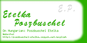 etelka poszbuschel business card